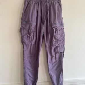 Lavender Cargo Joggers with Utility Pockets